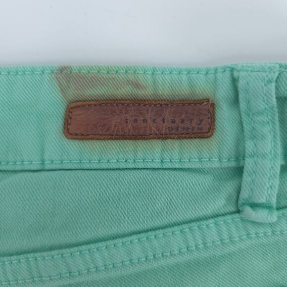 Sanctuary Coastal Rolled Cuffed Mid Rise Teal Blue 32 - Picture 9 of 9